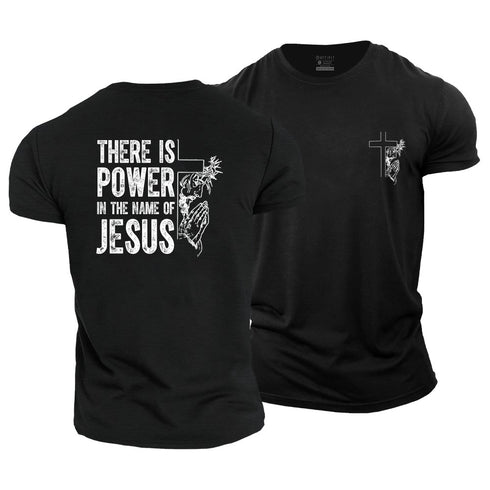Men's There Is Power In The Name Of Jesus Cotton T-Shirt
