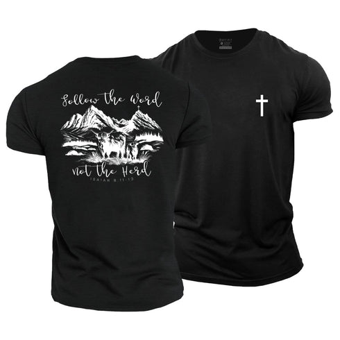 Men's Follow The Word, Not The Herd Cotton T-Shirt