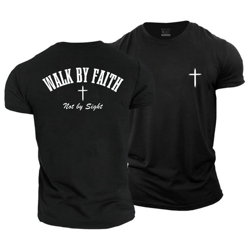 Men's Walk By Faith Not By Sight Cotton T-Shirt