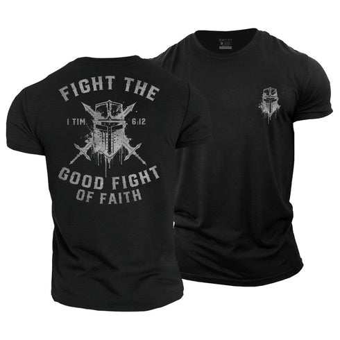 Men's Fight The Good Fight of Faith Cotton T-Shirt