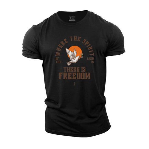 Men's Where The Spirit Of The Lord Is There Is Freedom Cotton T-Shirt