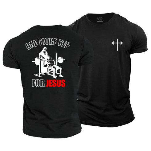 Men's One More Rep For Jesus Cotton T-Shirt