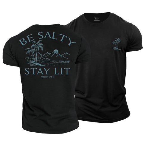 Men's Be Salty Stay Lit Cotton T-Shirt