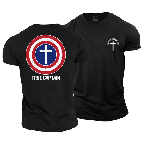 Men's He Is a The True Captain Cotton T-Shirt