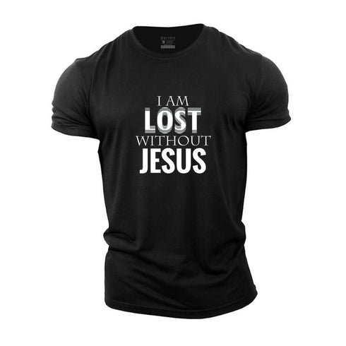 Men's I'm Lost Without Jesus Cotton T-Shirt