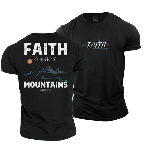 Men's Faith Can Move Mountains Cotton T-Shirt