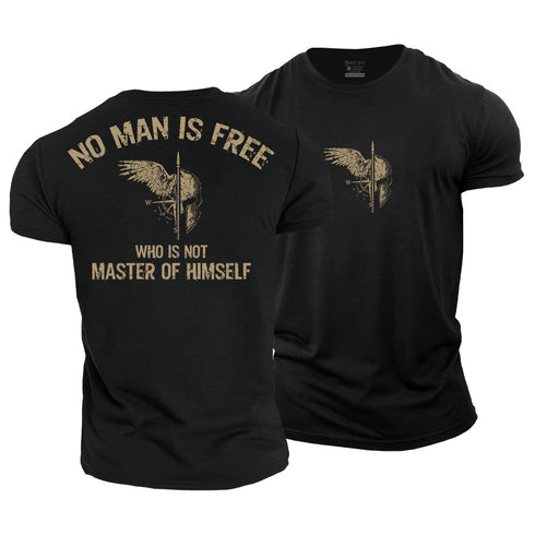 Men's No Man Is Free Who Is Not Master of Himself Cotton T-Shirt