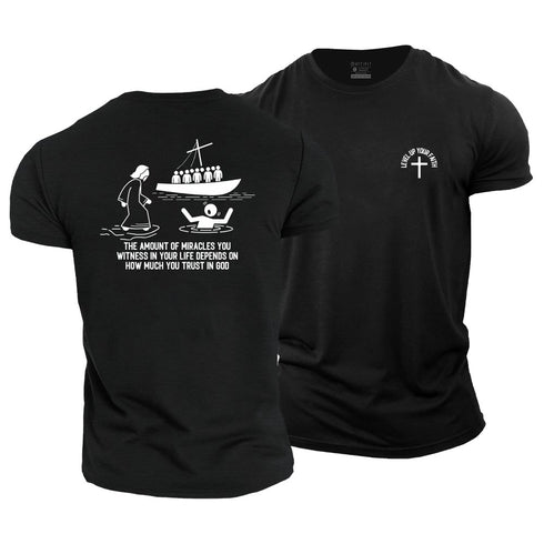 Men's Level Up Your Faith Cotton T-Shirt
