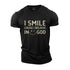 Men's I Smile Cause I Believe In God Cotton T-Shirt