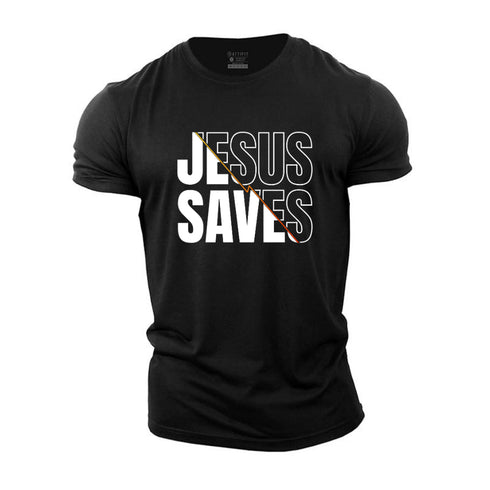 Men's Jesus Saves Cotton T-Shirt