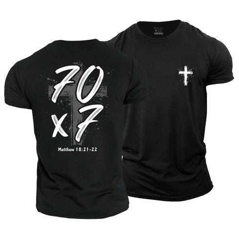 Men's Matthew 18:21-22 Cotton T-Shirt