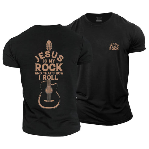 Men's Jesus Is My Rock Cotton T-Shirt