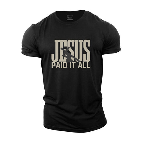 Men's Jesus Paid It All Cotton T-Shirt