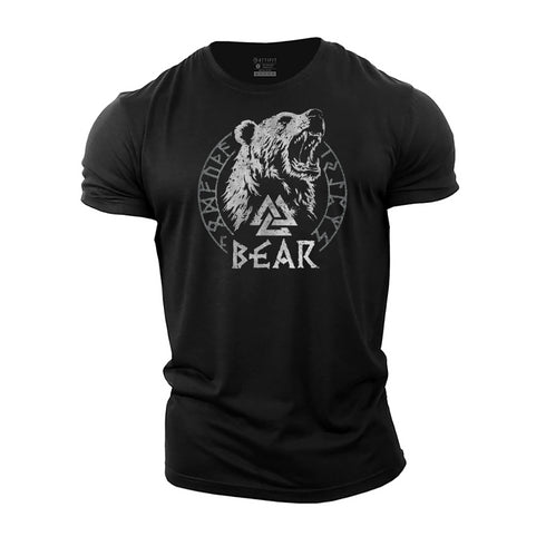 Men's Viking Bear Cotton T-Shirt
