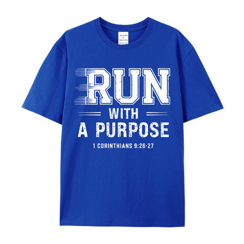 Unisex Run With A Purpose Cotton T-Shirt