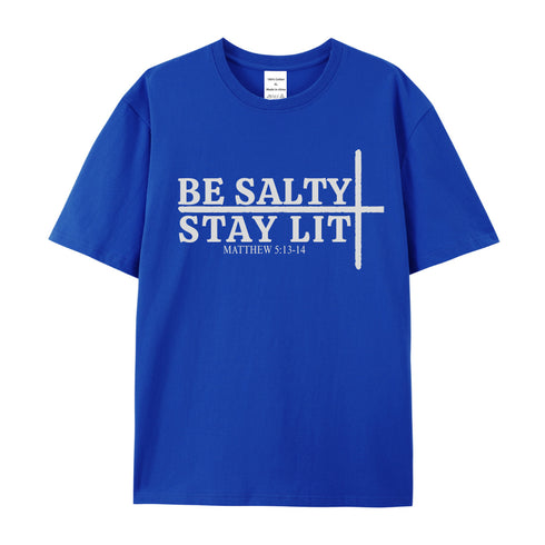 Unisex Be Salty Stay Lit Cotton T-Shirt