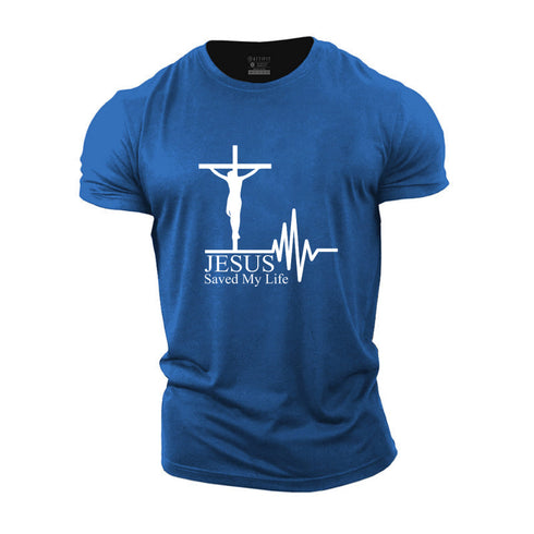 Men's Jesus Saved My Life Cotton T-Shirt