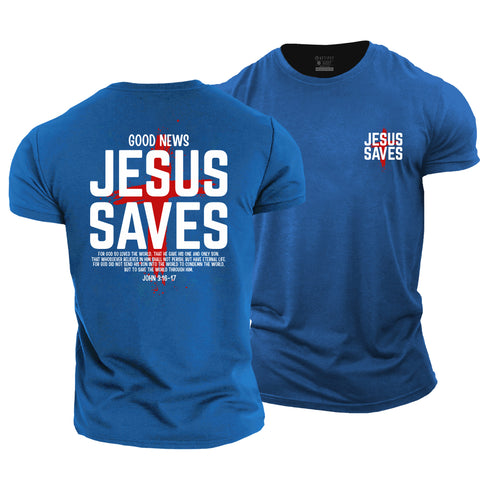 Unisex Jesus Saves Cotton T-Shirt