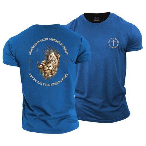 Men's Put On The Full Armor Of God Cotton T-Shirt