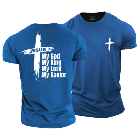 Men's My God My King My Lord My Savior Cotton T-Shirt