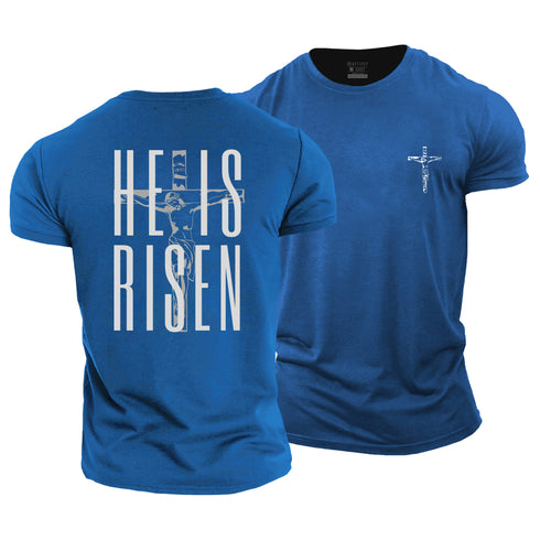 Men's He Is Risen Cotton T-Shirt
