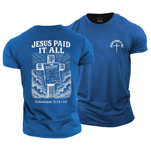 Men's Jesus Paid It All Cotton T-Shirt