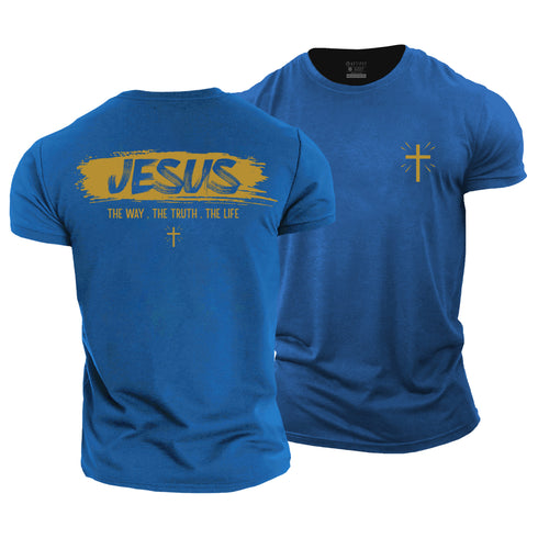 Men's Jesus The Way The Truth The Life Cotton T-Shirt