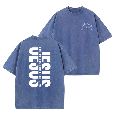 Unisex Jesus The Way The Truth The Life Washed T-Shirt