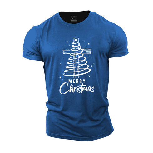 Men's Merry Christmas Cotton T-Shirt