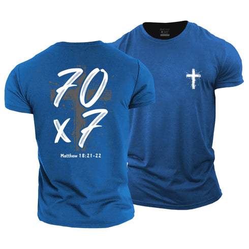Men's Matthew 18:21-22 Cotton T-Shirt