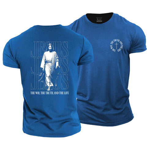 Men's Jesus The Way The Truth And The Life Cotton T-Shirt
