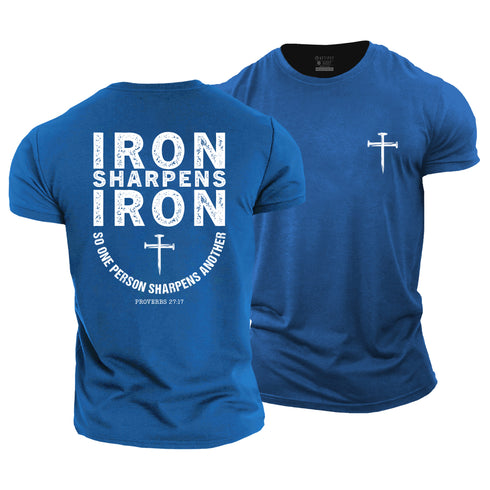 Men's Proverbs 27:17 Cotton T-Shirt