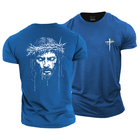 Men's Jesus Crown Of Thorns Cotton T-Shirt