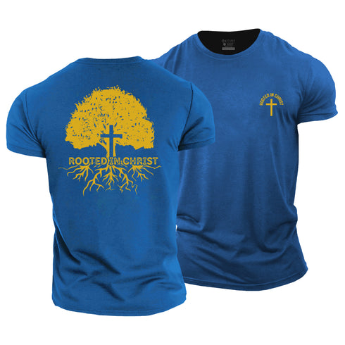 Men's Rooted In Christ Cotton T-Shirt