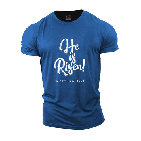 Men's He Is Risen Cotton T-Shirt