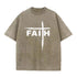 Unisex Faith Brush Stroke Washed T-Shirt