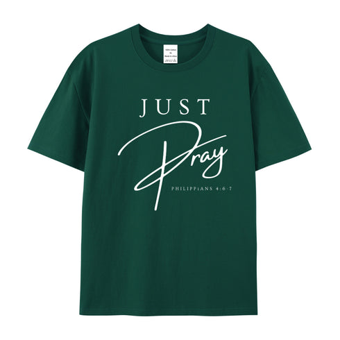 Unisex Just Pray Cotton T-Shirt