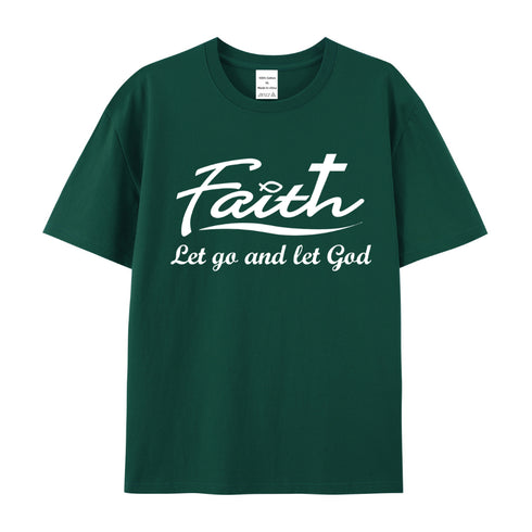 Men's Let Go And Let God Cotton T-Shirt