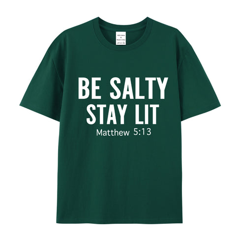 Men's Be Salty Stay Lit Cotton T-Shirt