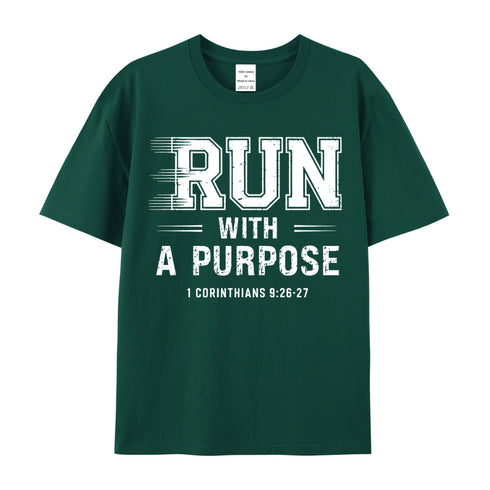 Unisex Run With A Purpose Cotton T-Shirt