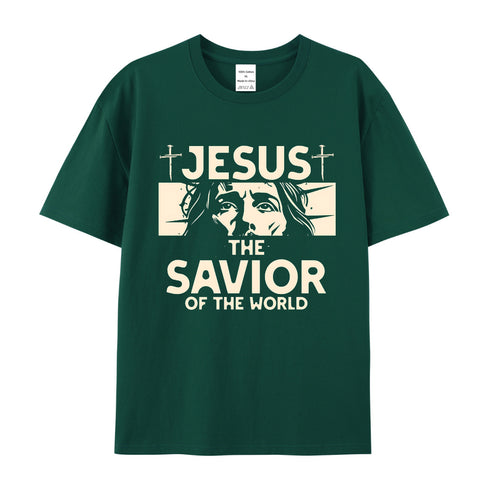 Unisex Jesus The Savior Of The World Cotton T-Shirt