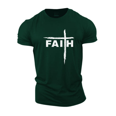Men's Faith Brush Stroke Cotton T-Shirt