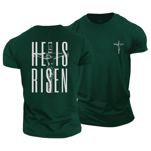 Men's He Is Risen Cotton T-Shirt
