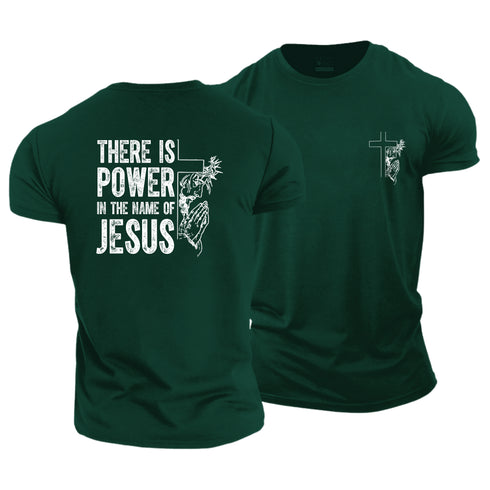 Men's There Is Power In The Name Of Jesus Cotton T-Shirt