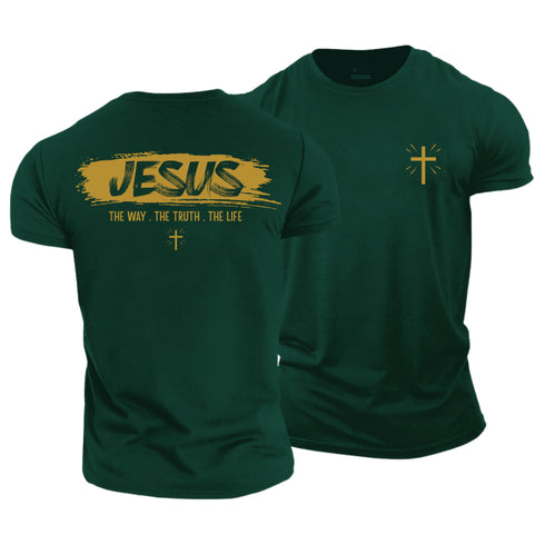 Men's Jesus The Way The Truth The Life Cotton T-Shirt
