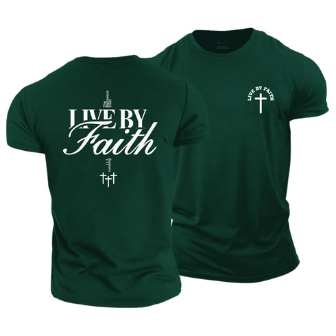 Men's Live By Faith Cotton T-Shirt