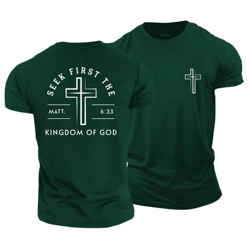 Men's Seek First The Kingdom Of God Cotton T-Shirt