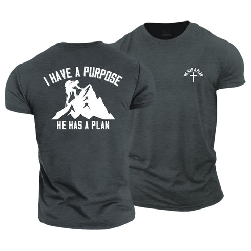 Men's I Have A Purpose He Has A Plan Cotton T-Shirt