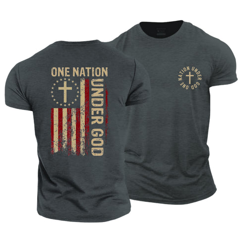 Men's One Nation Under God Cotton T-Shirt