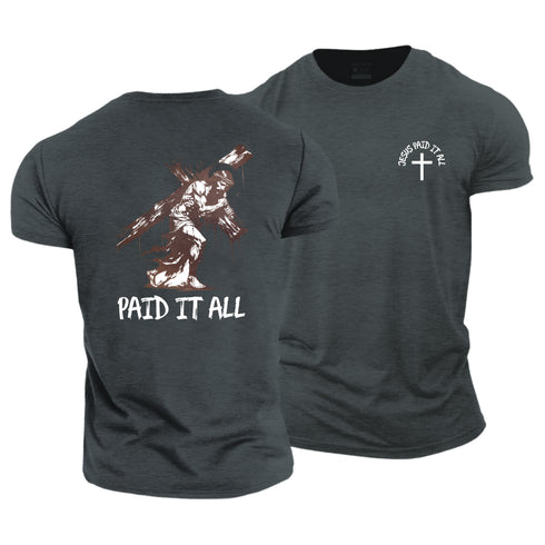 Men's Jesus Paid It All Cotton T-Shirt